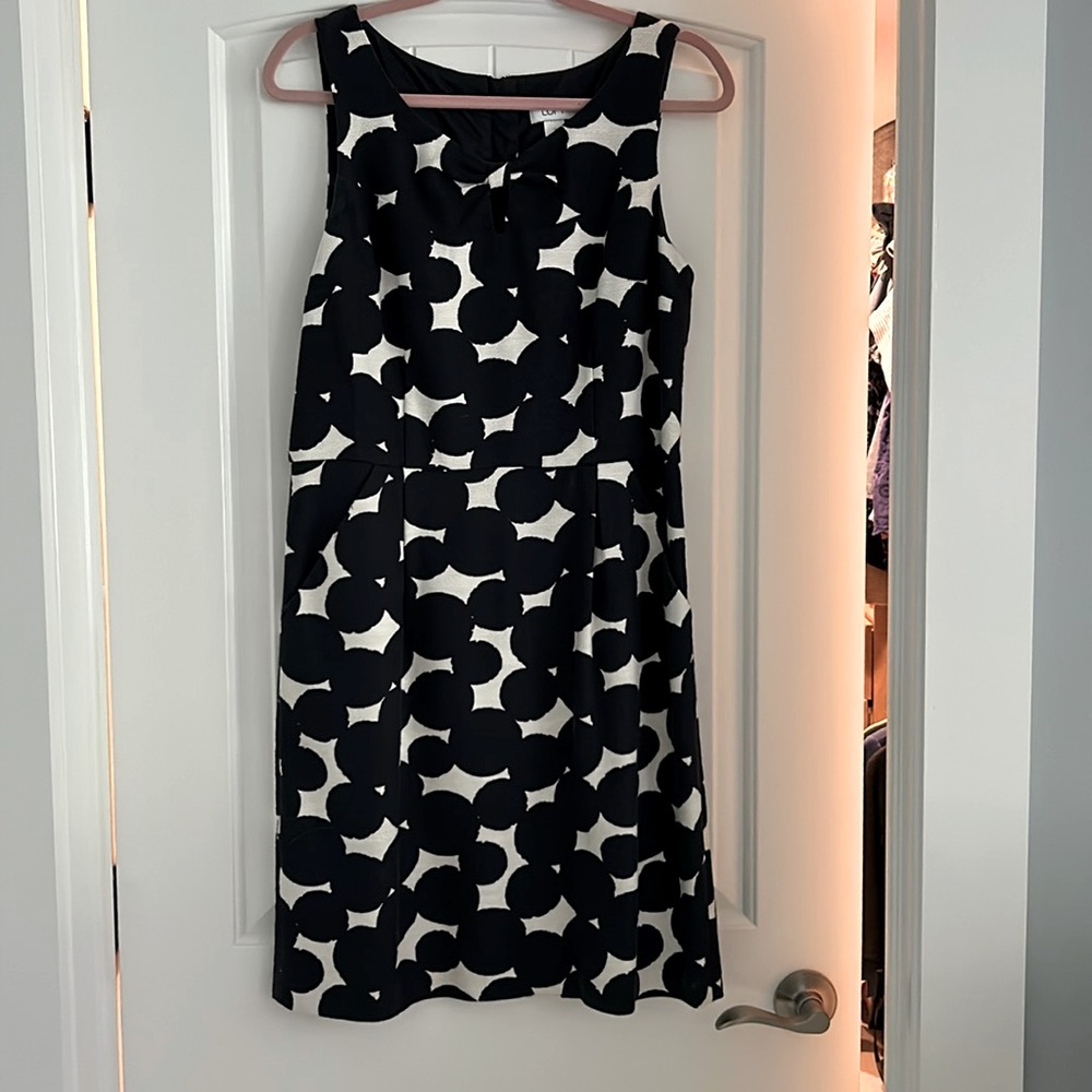 LOFT Navy polka dot dress. Jackie O style!